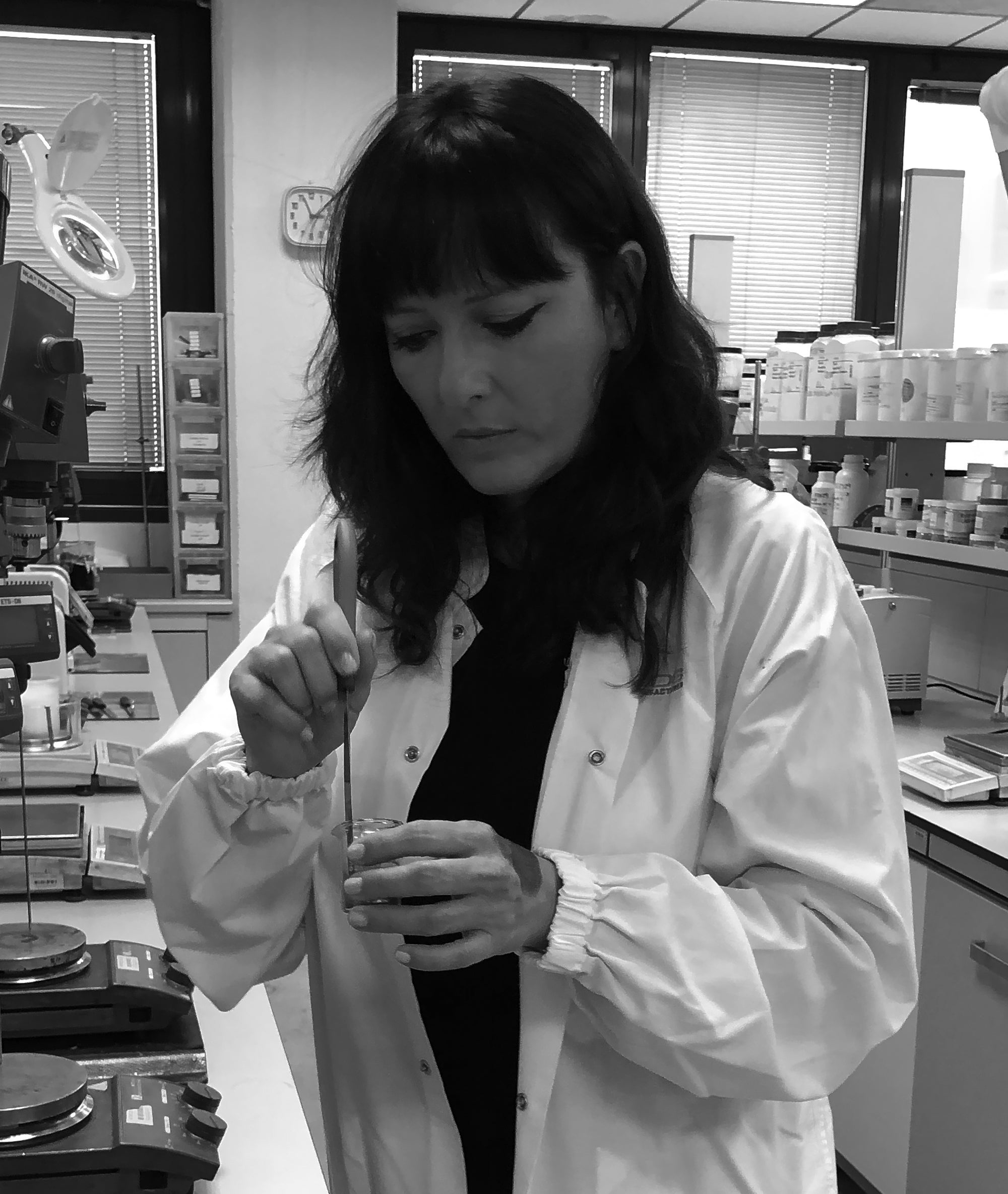 Image of the Founder and Creative Director, Natasha Denona, in the laboratory.