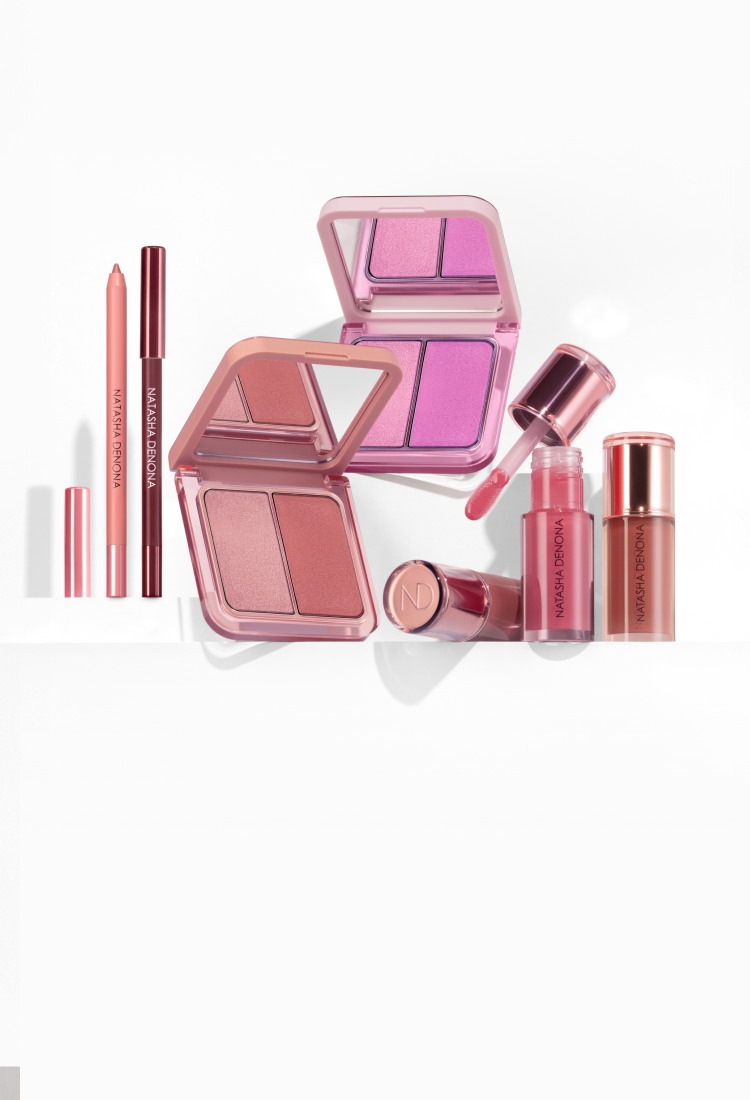 Spring Collection Banner, including HY-GLOSS and new shades of HY-BLUSH and I Need a Nude Lip Crayon.