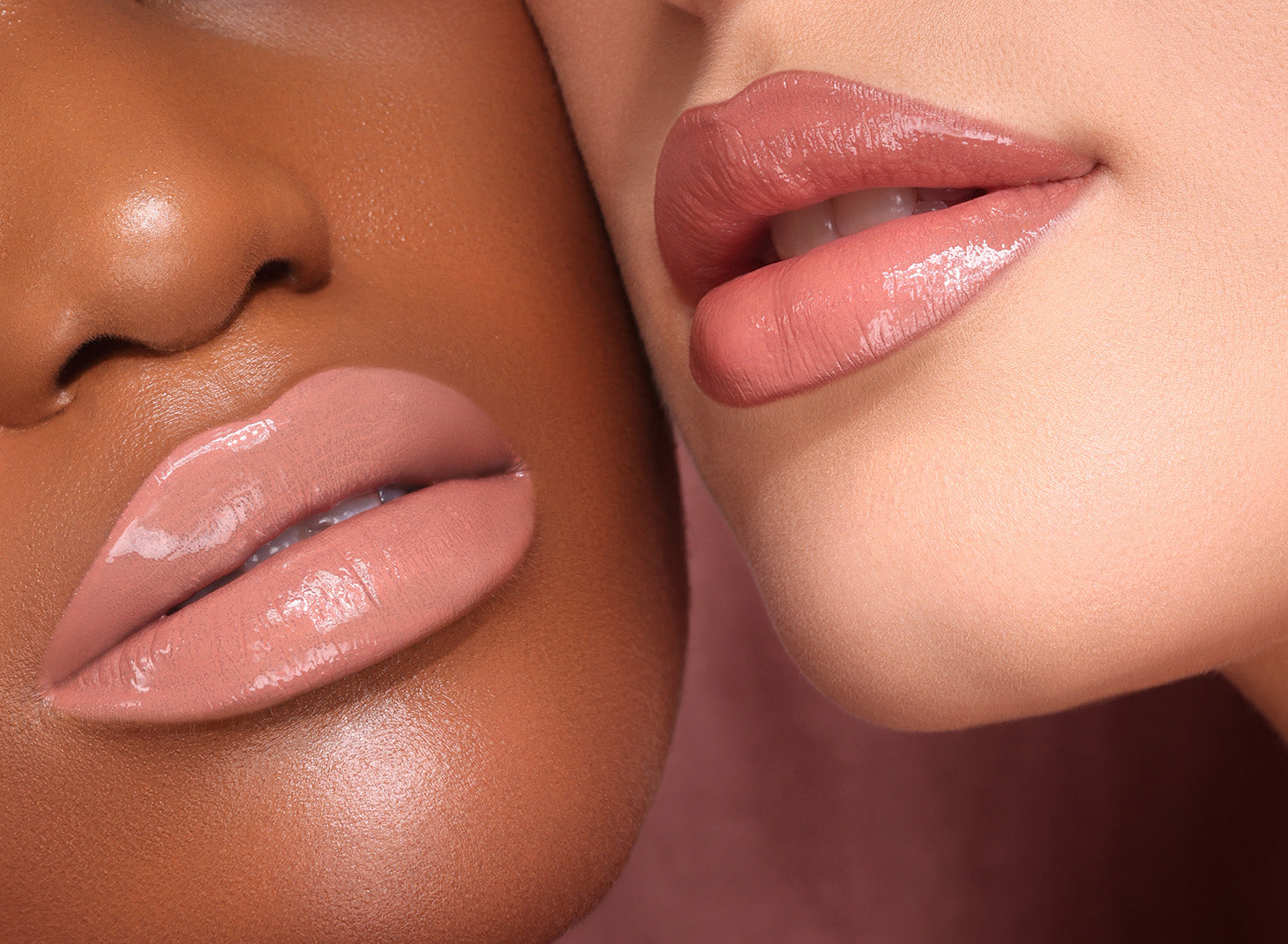 I Need a Rose Lip Gloss - Lips Close-up.