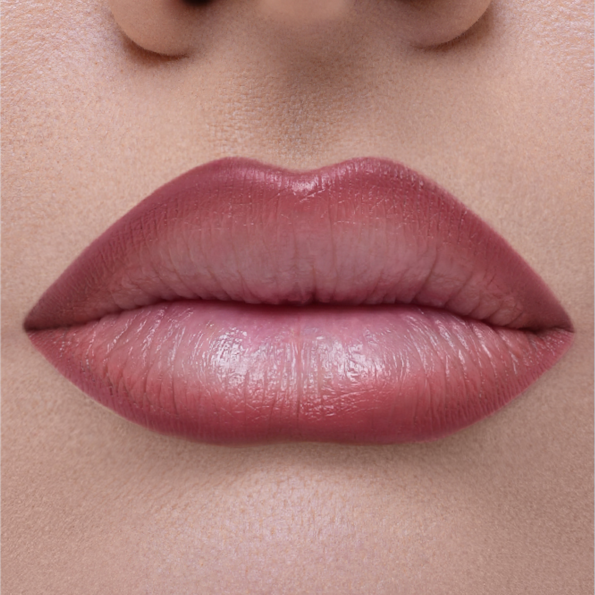 I Need a Nude Lip Crayon in shade 'Cherry Blossom' model look - lips close-up.